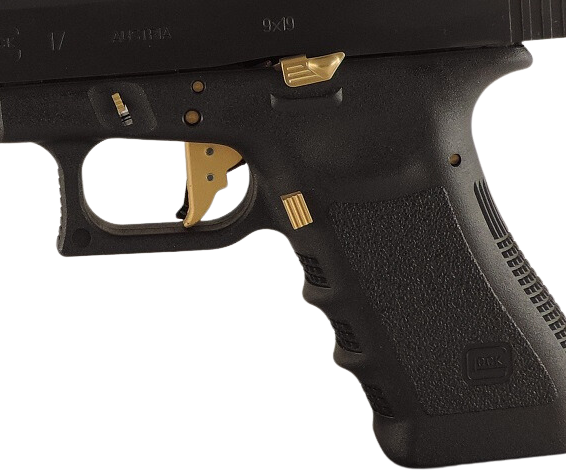 2 Pack Extended Stainless Steel Slide Lock Lever For GLOCK Gen 1-4 Gold | Unbranded, Black, Handgun Parts