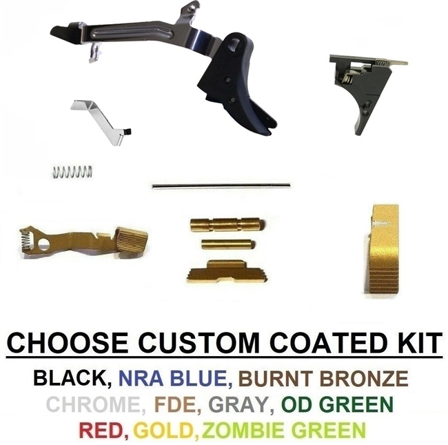 Gold Chrome Vinyl Gun Grip Wrap Gun Parts Kit