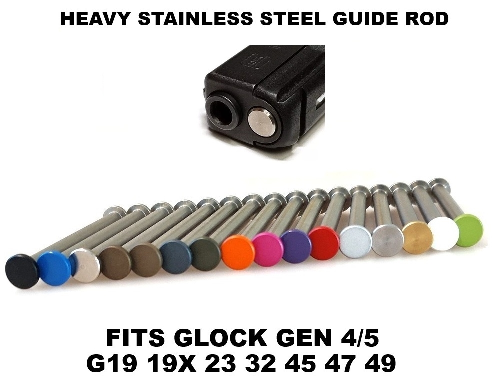 G19 Guide Rod GoTo SPORTS GEAR Heavy Stainless Steel Guide Rod For Glock Gen 4 and 5 ...